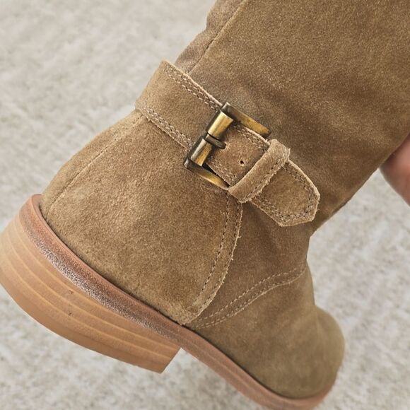 Garnet Hill | Suede Leather Tall Riding Boots - Picture 3 of 11